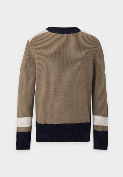 J.LINDEBERG STAN COLOUR BLOCK CREW - Πουλόβερ - brindle