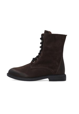Šněrovací kotníkové boty - dark brown