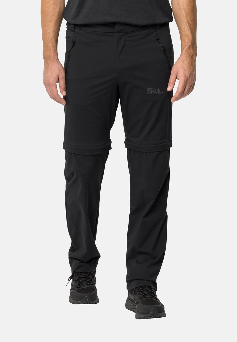 Jack Wolfskin GLASTAL ZIP OFF PANTS 2-IN-1 - Pantaloni outdoor - black
