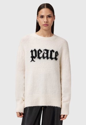 PEACE CREW - Pullover - chalk white black