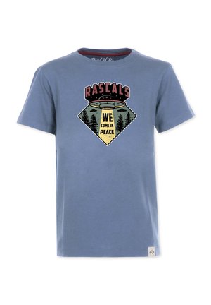 WE COME IN PEACE - Print T-shirt - dove blue