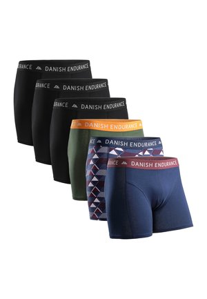 6-PACK CLASSIC TRUNKS - Boxerkalsong - multicolor black, green orange, navy blue, retro