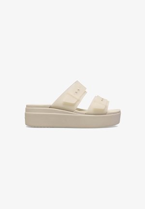 BROOKLYN BUCKLE FROSTED LOW WEDGE - Clogs - sandstone