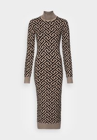 Vero Moda Tall - VMARIA HIGH NECK CALF DRESS - Strickkleid - black/silver mink coloured Thumbnail-Bild 1