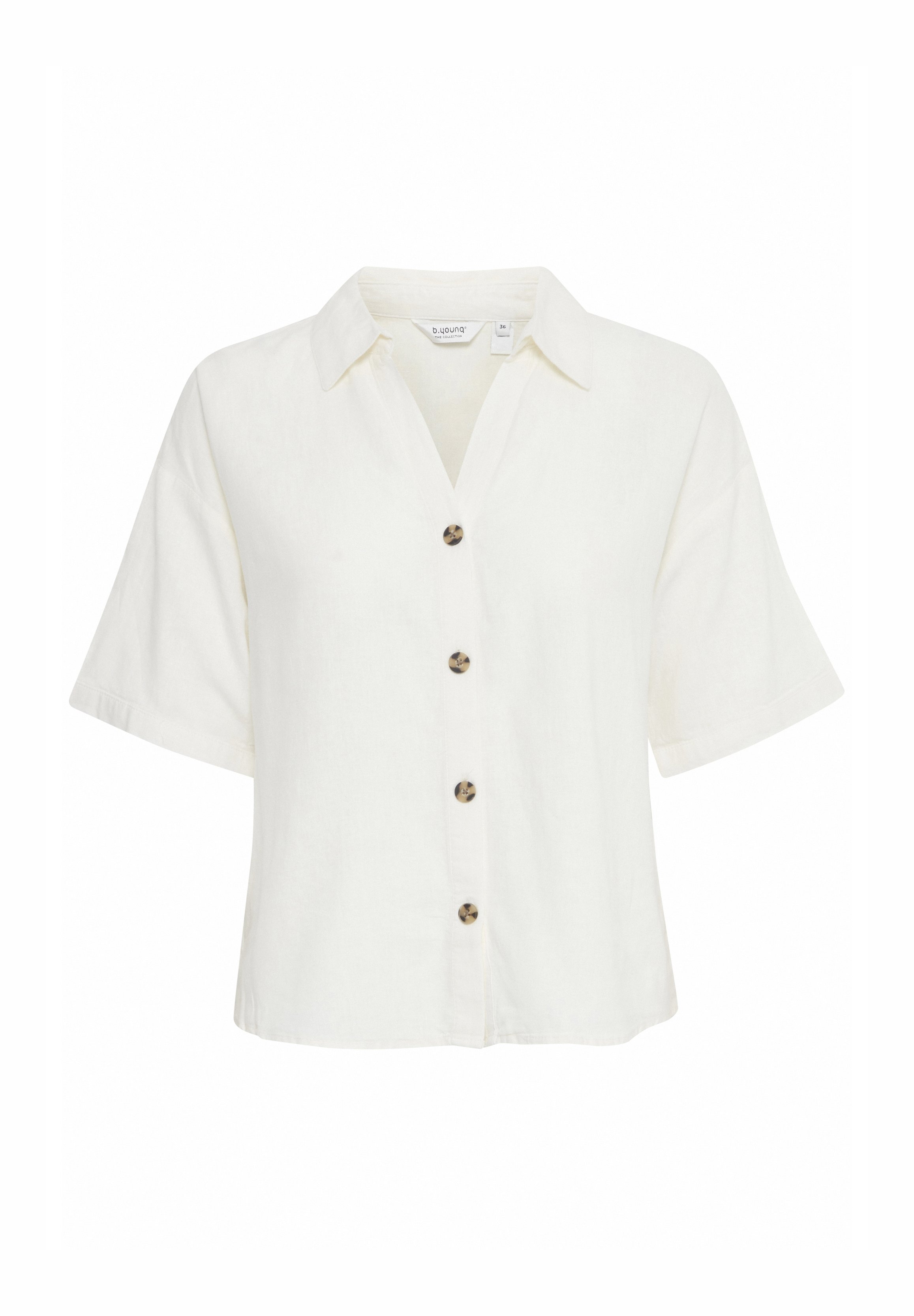 売れ筋商品|||ビーヤング シャツ レディース トップス FALAKKA - Button-down blouse - marshmallow b.young FALAKKA - Button-down blouse - marshmallow/white