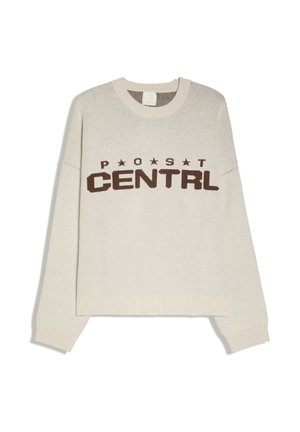 Bershka, PRINT - JUMPER - Strickpullover - stone