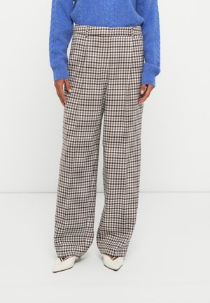 PARIS CHECK - Housut - brown