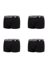Caleçons boxers noirs dans un pack de quatre. Fabriqués en tissu lisse avec une ceinture élastique logo. Design court et ajusté avec une construction sans coutures.