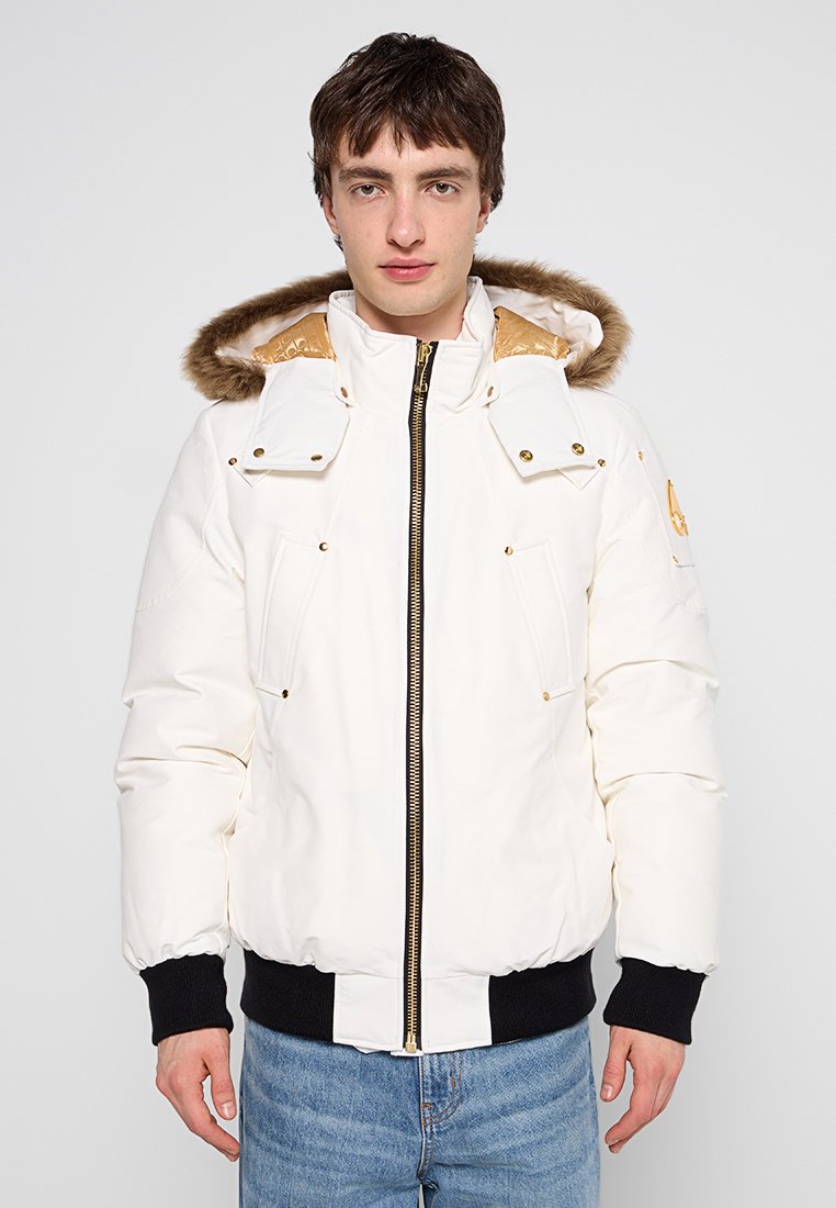 Moose Knuckles Gewatteerde jas crème Moose Knuckles Gewatteerde jas crème