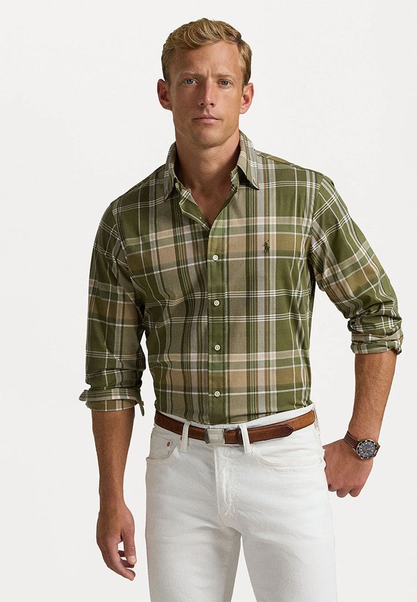 CUSTOM FIT PLAID STRETCH POPLIN SHIRT - Shirt2