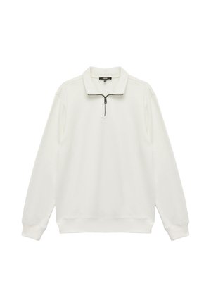 HALF ZIPPERED   - Sweatshirt - white