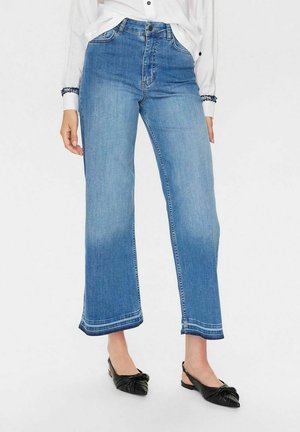 NUPARIS  - Flared-farkut - medium blue denim