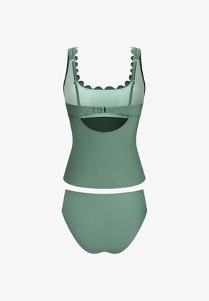 Cupshe, ALLURING SCALLOPED SET - Badeanzug - olive