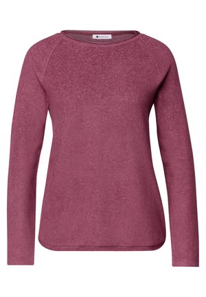 Street One, LANGARM SHIRT MIT RUNDHALS UND ROLLKANTE - Langarmshirt - dark clouded blush