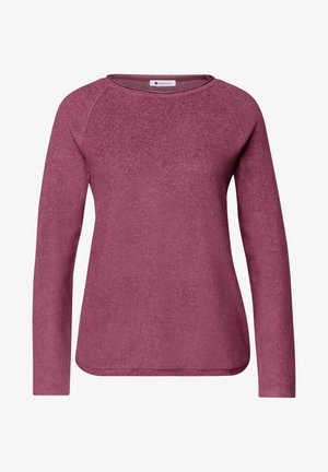 Street One, LANGARM SHIRT MIT RUNDHALS UND ROLLKANTE - Langarmshirt - dark clouded blush