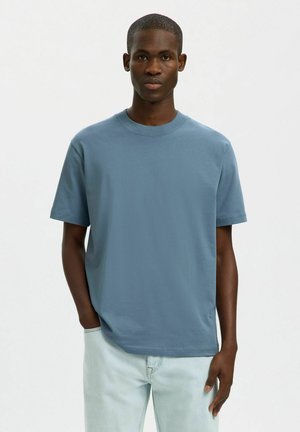 SLHCOLMAN O NECK TEE - Basic T-shirt - blue mirage