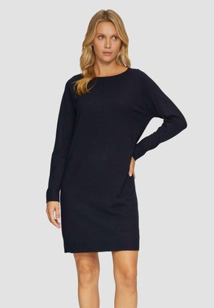 MIT U-BOOT-AUSSCHNITT - Gebreide jurk - navy