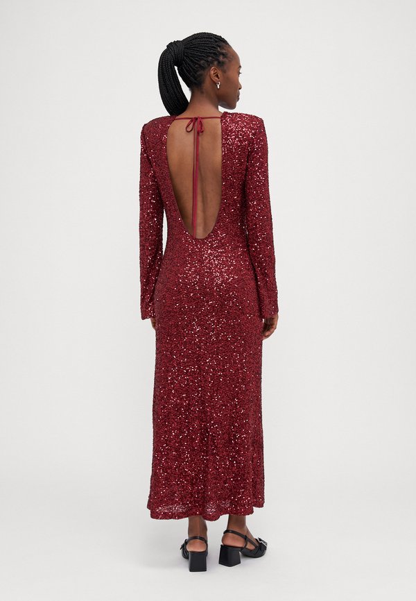 SEQUIN DRESS - Occasion wear - tawny port