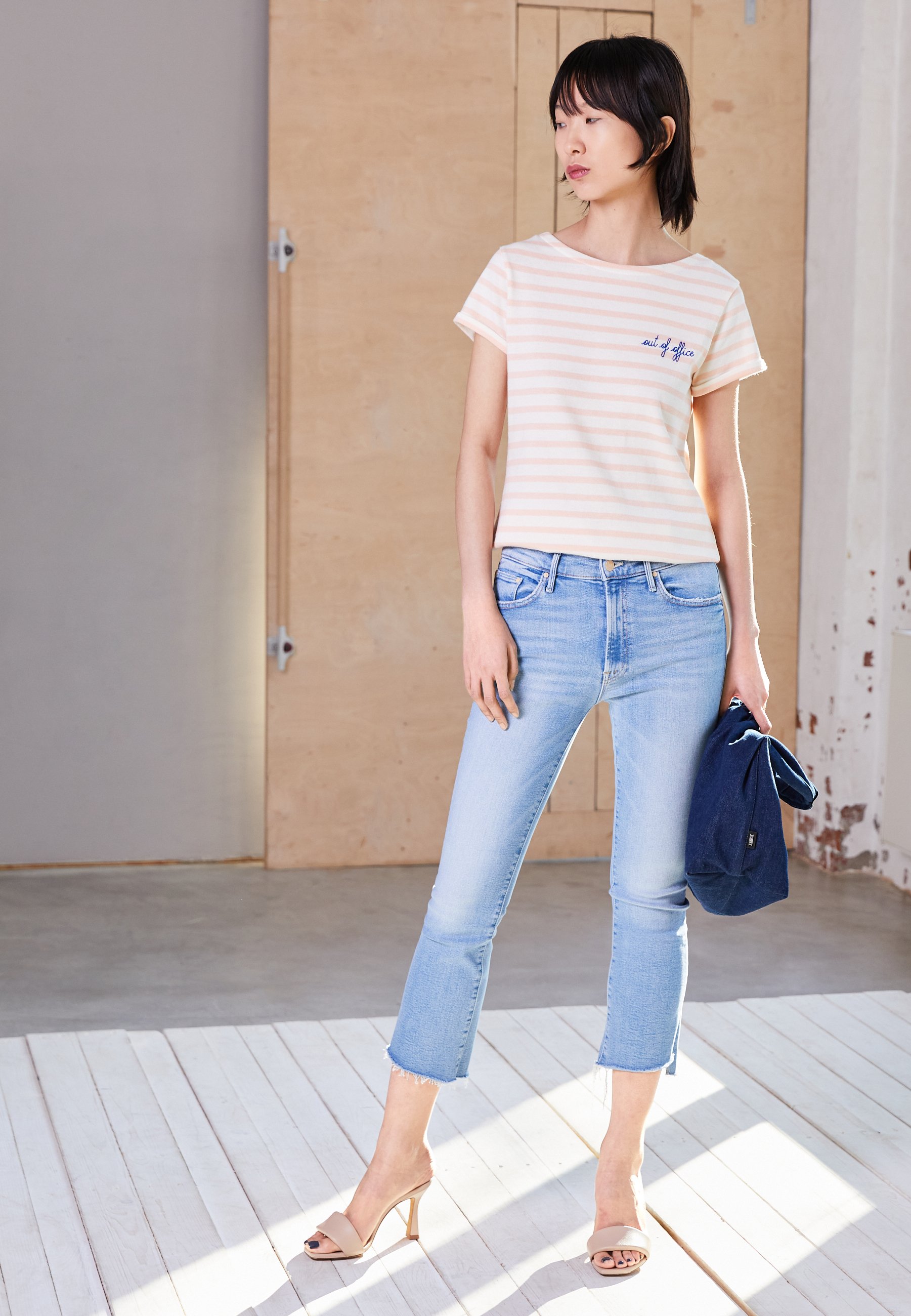 Mother THE INSIDER CROP STEP FRAY - Jeans Slim Fit - limited 