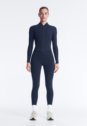 OYSHO COMFORTLUX RIB TECHNICAL - Jachetă sport - metallic blue