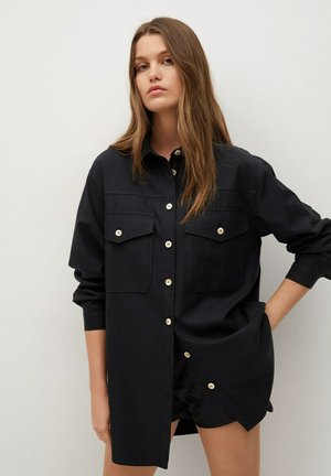 Button-down blouse - zwart