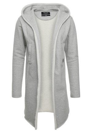 INDICODE JEANS BREKSTAD - Majica s kapuljačom i patentnim zatvaračem - light grey mix