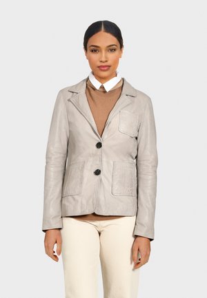 YUCCA - Leather jacket - smoky gray