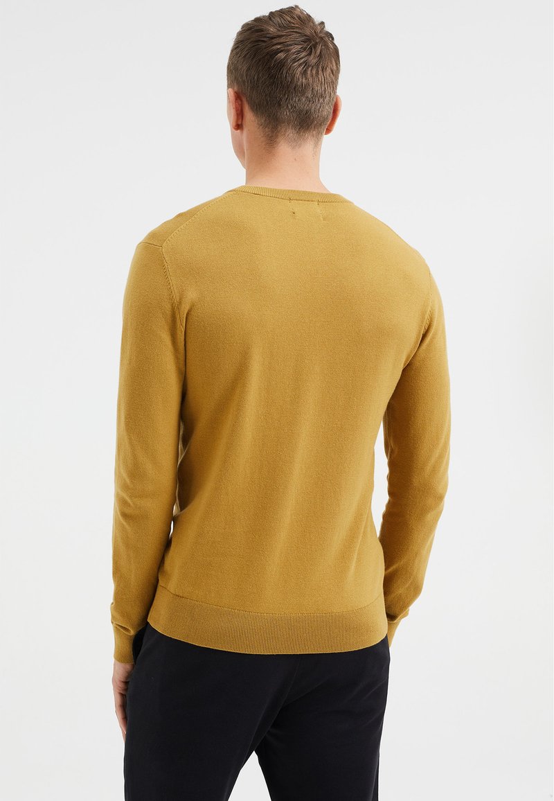 Herren Strickjacken | WE Fashion Strickpullover yellow/gelb - NU22404 Herren Strickjacken | WE Fashion Strickpullover yellow/gelb - NU22404