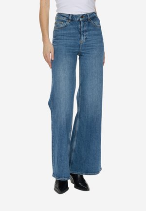 PISA HR WIDE  - Wide leg - medium blue denim