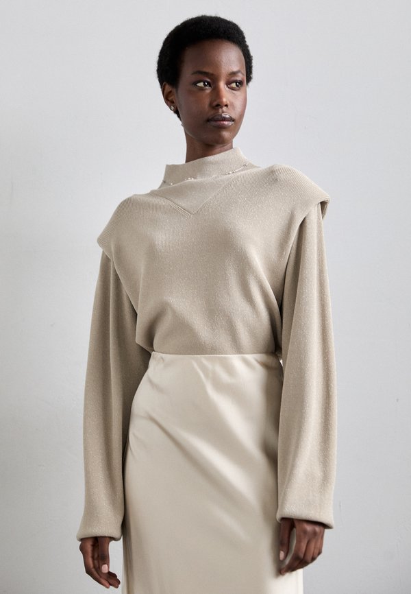 BARDOT - Maxi skirt - champagne2