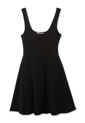 Terranova WITH SQUARE NECKLINE - Vestito di maglina - nero