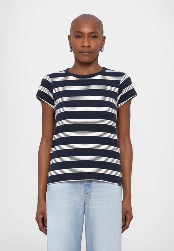 THE SLUB STRIPE TEE - Print T-shirt - saluteivry