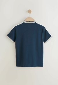 Next REGULAR FIT - ZIP BASEBALL NECK  - Camiseta estampada - navy blue