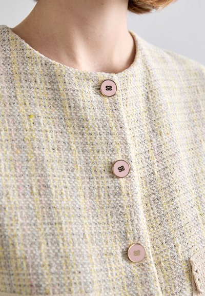 sandro VESTE - Waistcoat - jaune/ecru