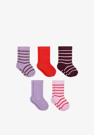 ARKET, ARKET RIB KNIT BABY SOCKS, 5 PAIRS UNISEX - Chaussettes - lilac multicolour
