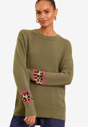 Love & Roses SUPER COSY CREW NECK - Džemperis - khaki green