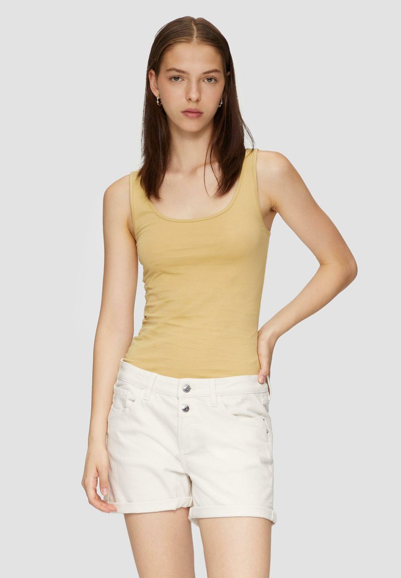 QS ENG GESCHNITTENES - Top - goldgelb