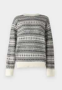 American Eagle CLASSIC CREW NEW FAIRISLE - Pulóver - cream