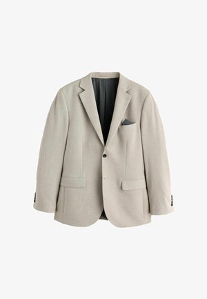 Next, MUSCLE FIT MOTIONFLEX STRETCH FLANNEL SUIT JACKET - Blazer jacket - ecru