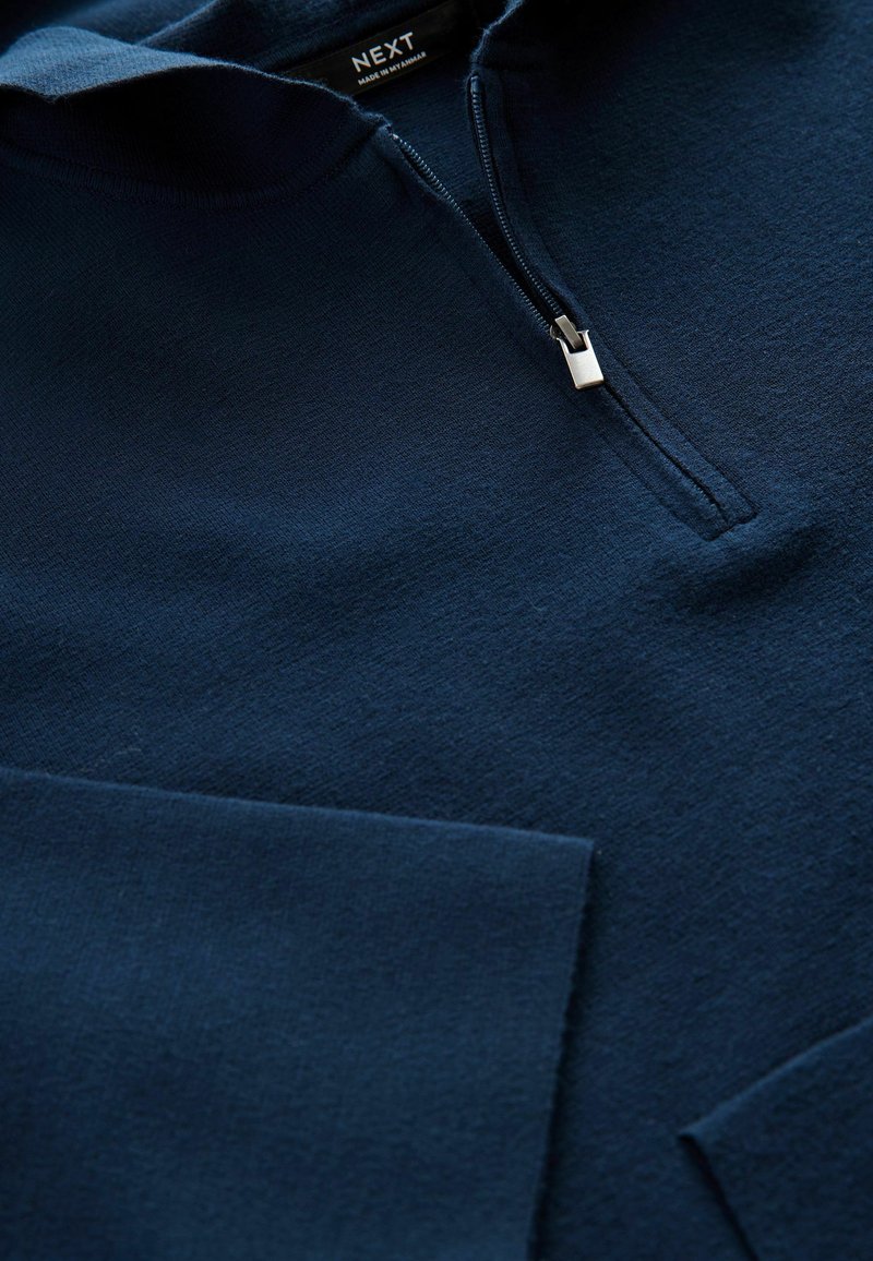 Sweat à Capuche Garçon NEXT - Bleu Coton Taille 11 Ans - Fermeture éclair