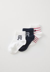Tommy Hilfiger BABY GIFTBOX MONOGRAM UNISEX 3 PACK - Socks - White/Red/Blue