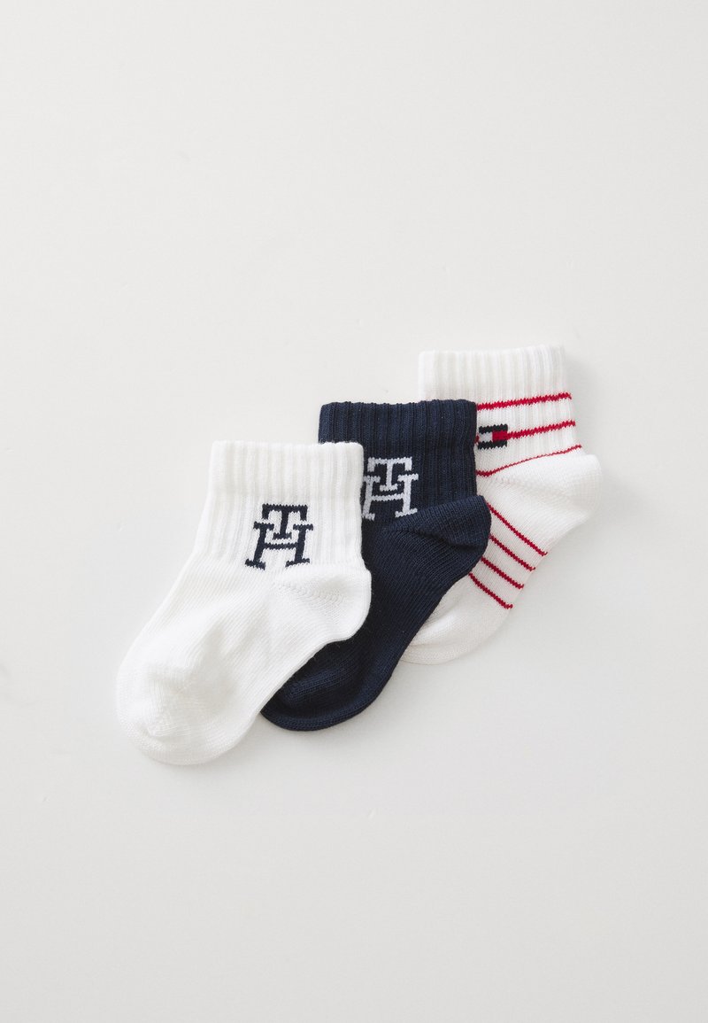 Tommy Hilfiger BABY GIFTBOX MONOGRAM UNISEX 3 PACK - Socks - White/Red/Blue