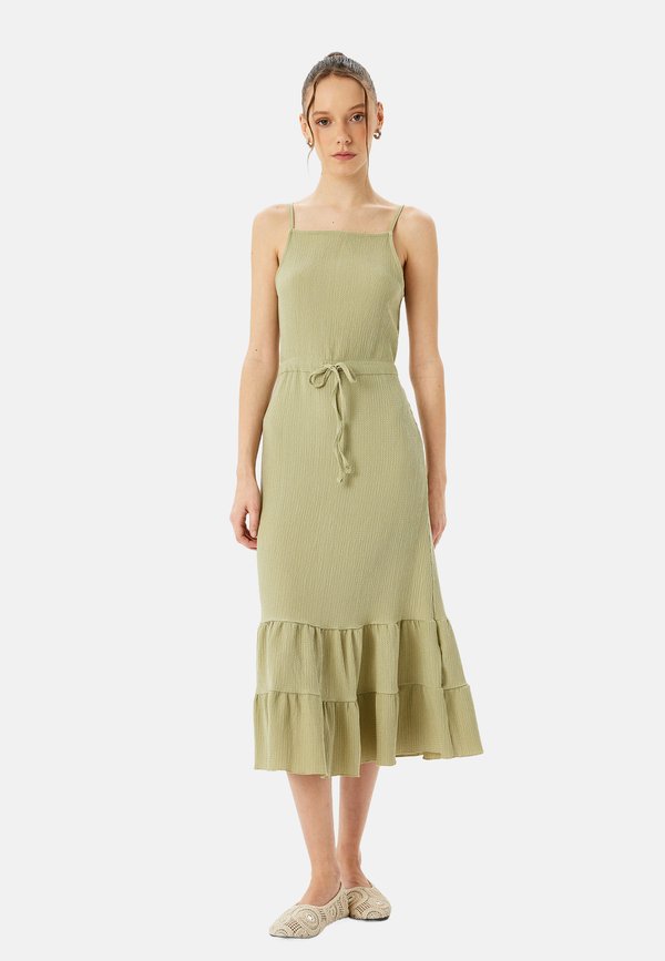 MIDI STRAPPY DRESS - Freizeitkleid - khaki