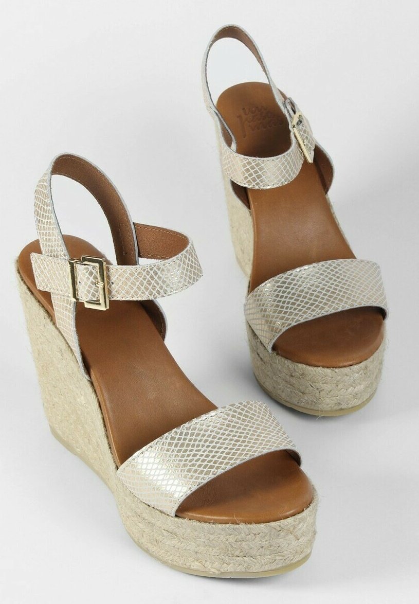 Un Paso Más Sandalias de cuña - dorada/dorado - Zalando.es
