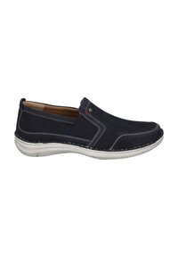 Námornické semišové boty na slip-on s bílým prošíváním a flexibilní gumovou podešví. Vybavené elastickými bočními panely a designem se zaoblenou špičkou.