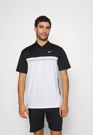 VICTORY - Polo - black/white/smoke grey