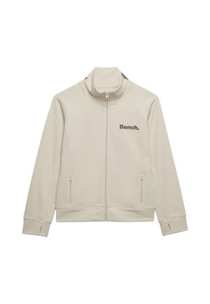 Bench, BENCH X SUPERDRY &AMP; CO BENCH HIGH NECK SWEAT TRACK TOP - Felpa con zip - moonbeam chocolate chip