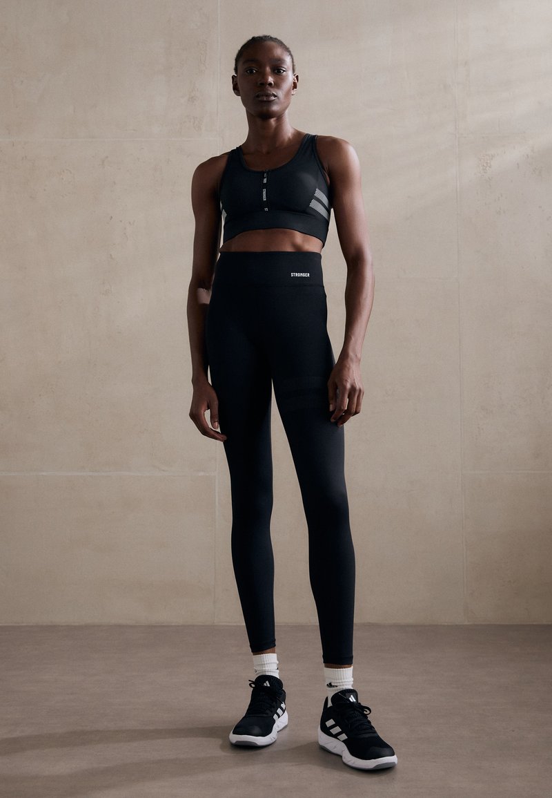 Bally Leggings Donna Vita Alta Con Tasca - Nero, Taglia M, Tessuto Dry-Wik E CoolMax