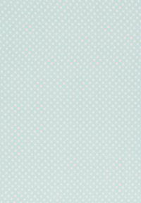 Fond bleu clair avec un motif répété de petits pois blancs, espacés uniformément. Texture plate et lisse.