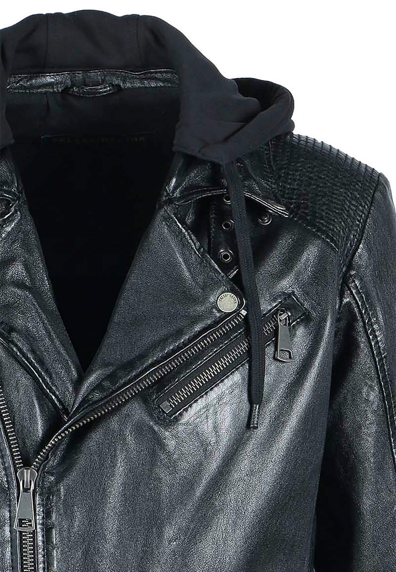 Freaky Nation Lederjacke black/schwarz Zalando